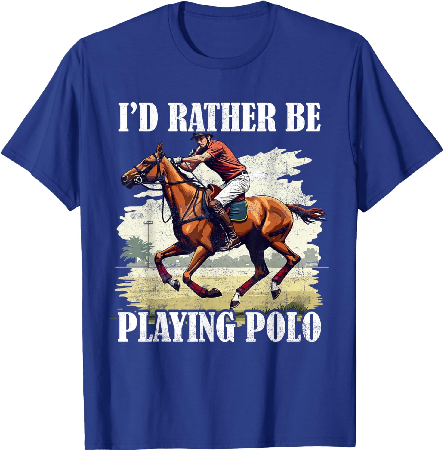 Stylish Polo Player T-Shirt for Equestrian Sports and Horseback Riding - 4