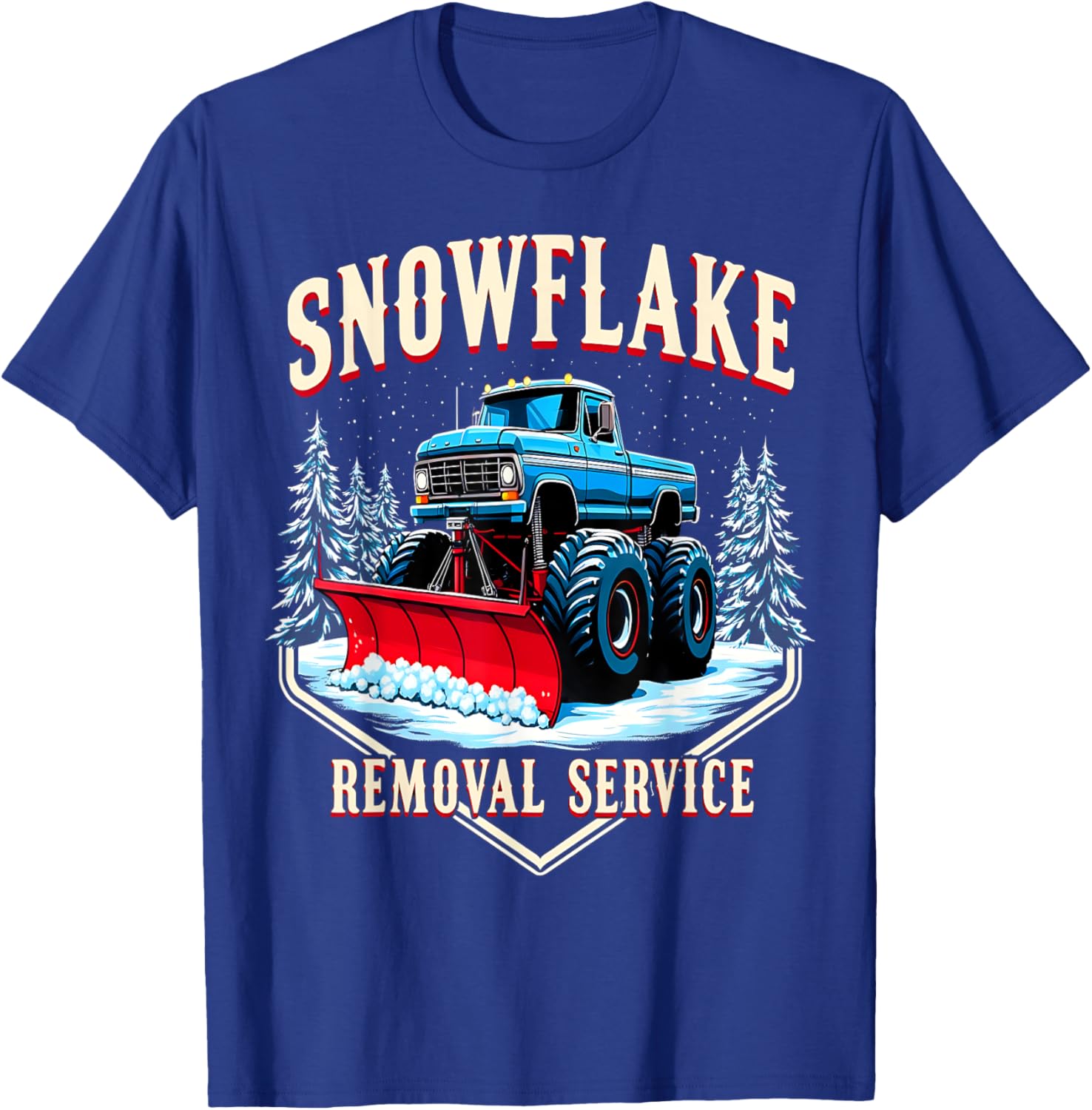 Monster Truck Snow Day Supporter T-Shirt for Snowflake Removal Fun - 2