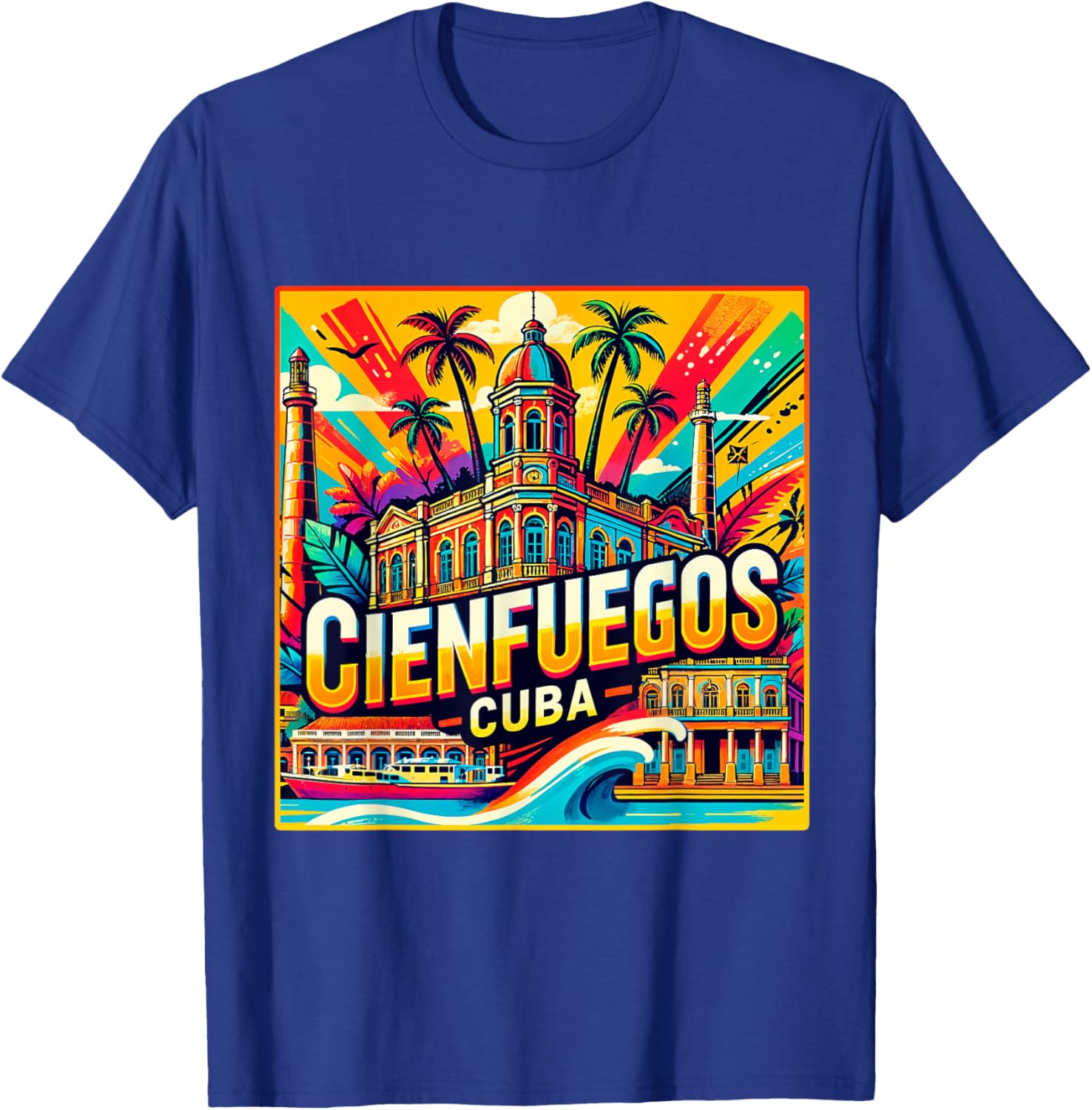 Cienfuegos Cuba Vintage Retro T-Shirt for Family Trips and Adventures - 28