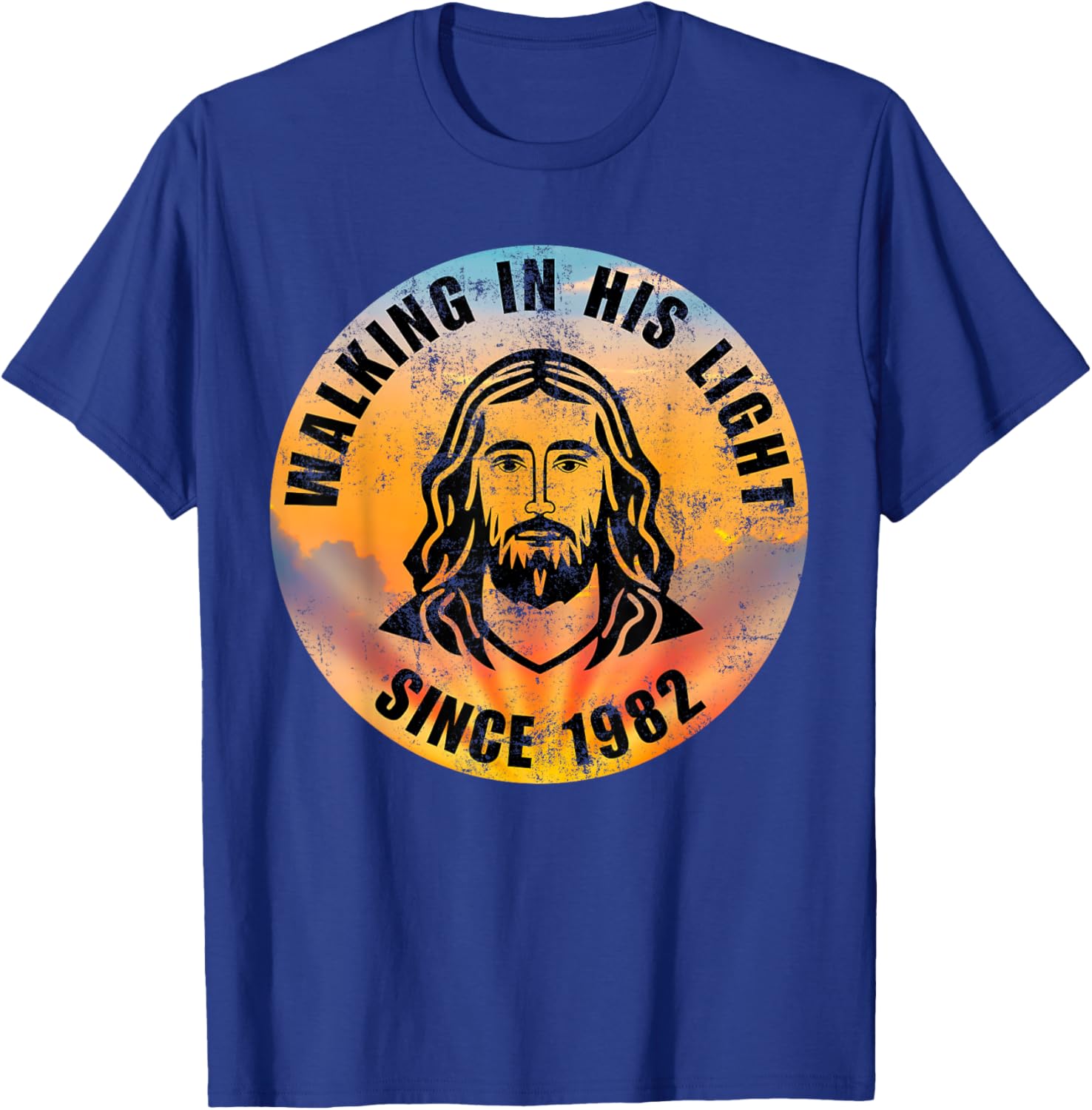 Christian Positivity Quote T-Shirt Walking In His Light Since 1982 - 9