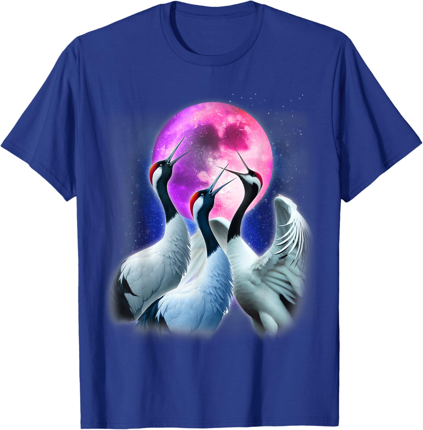 Funny Whooping Crane Howling at the Moon T-Shirt for Bird Lovers - 5