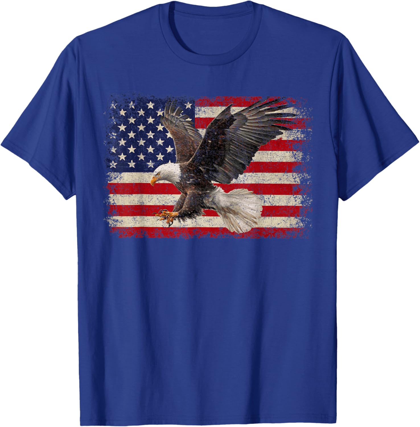 Patriotic Bald Eagle 4th of July T-Shirt with USA Flag Design - 2