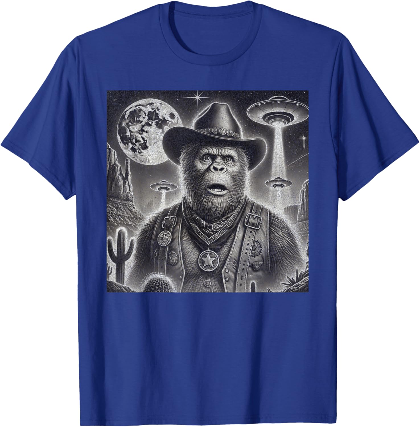 Bigfoot UFO Selfie T-Shirt for Fun Loving Alien Enthusiasts - 3