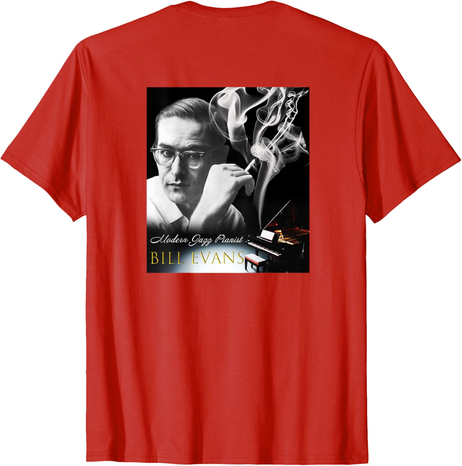 Bill Evans Back Printed T-Shirt for Music Lovers - Stylish and Comfortable - 2