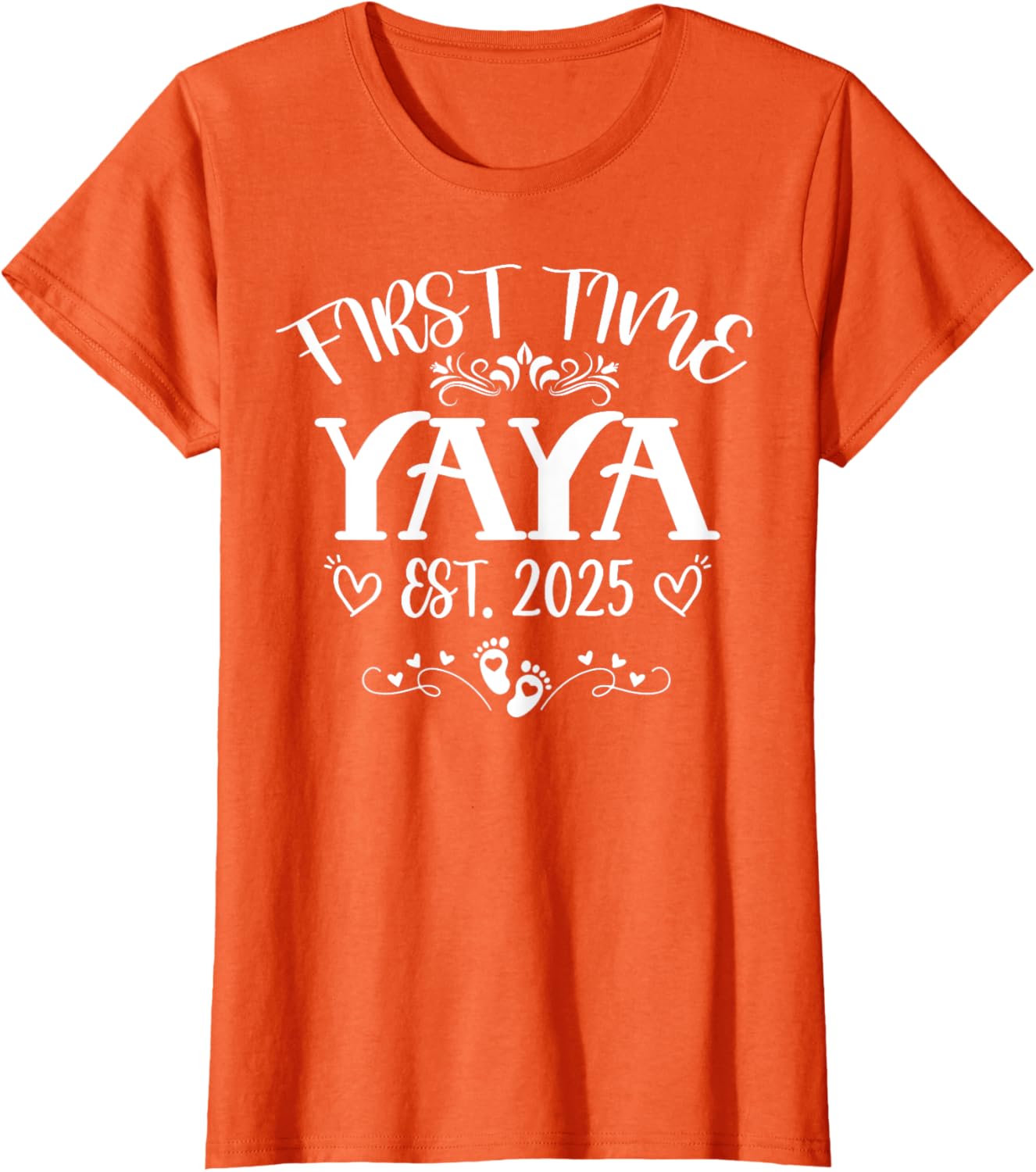 Womens First Time Yaya Est 2025 Soon to Be Mom Mother's Day T-Shirt - 7