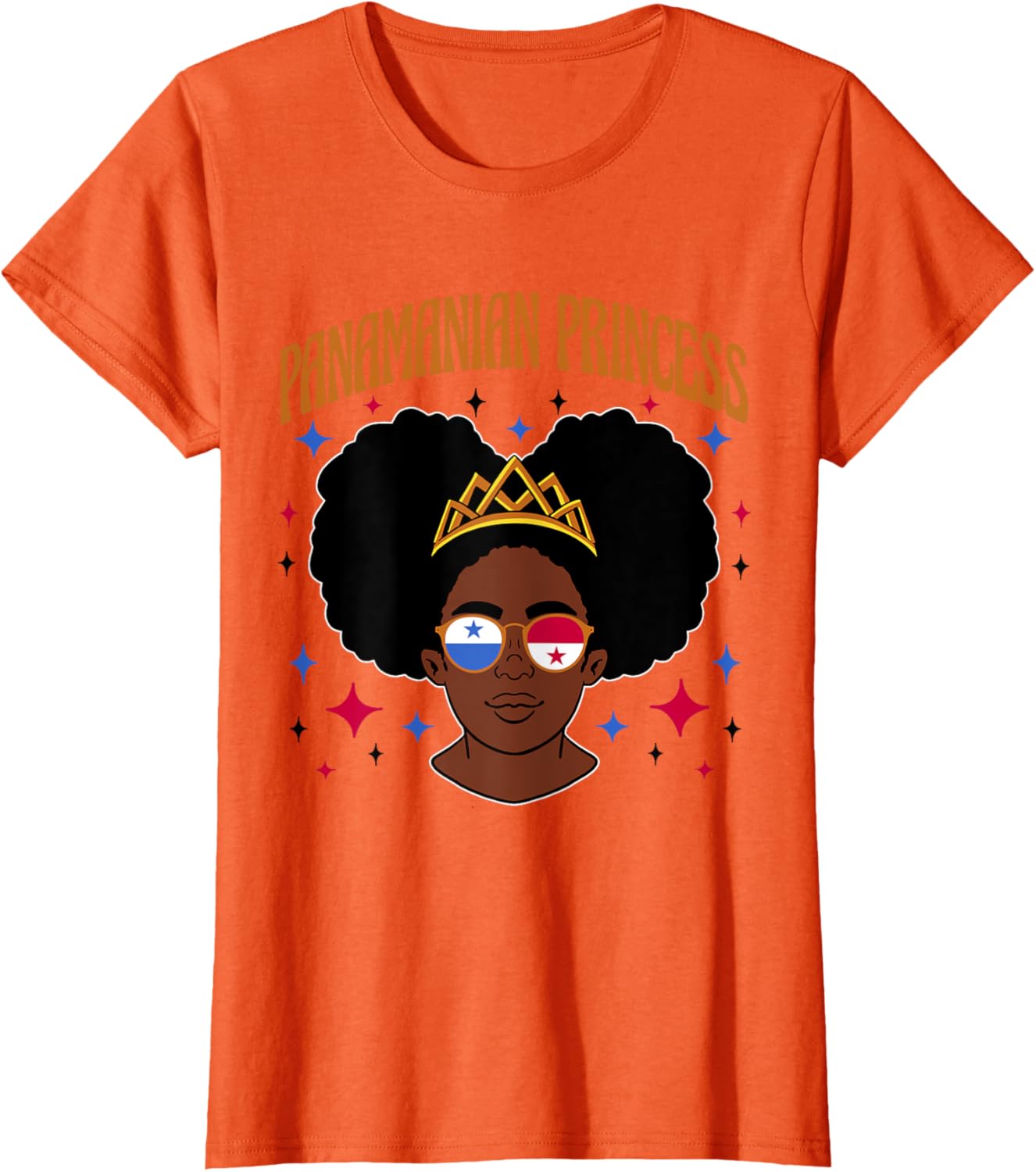 Panamanian Princess Afro Girl T-Shirt Celebrate Heritage and Style - 1