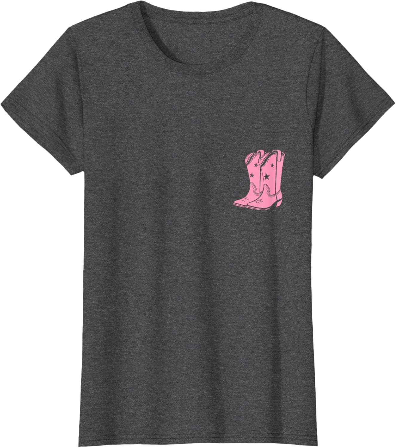 Pink Cowboy Boots Cowgirl Boho Style Western T-Shirt for Fashion Lovers - 3