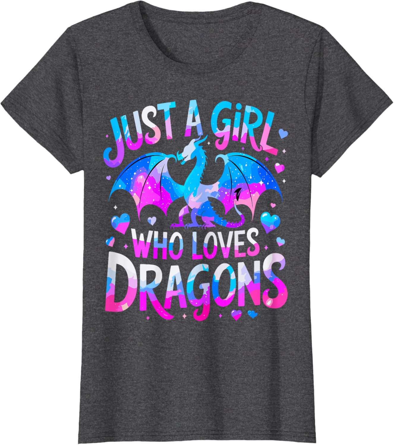 Cute Dragon Lover T-Shirt for Girls - Adorable Dragon Print Apparel - 10