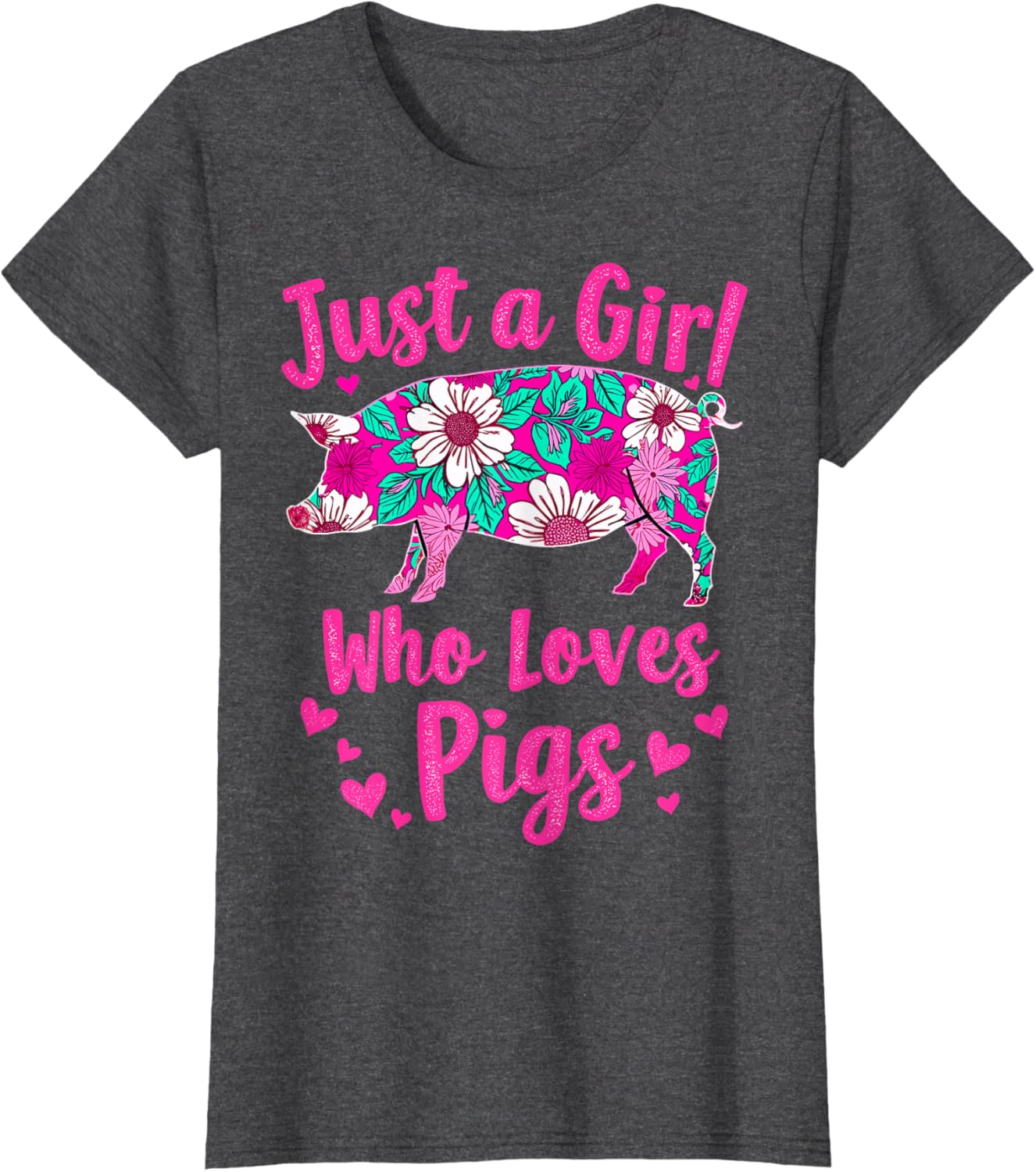 Cute Pig Lover T-Shirt for Girls Who Adore Pigs - Perfect Gift Idea - 6