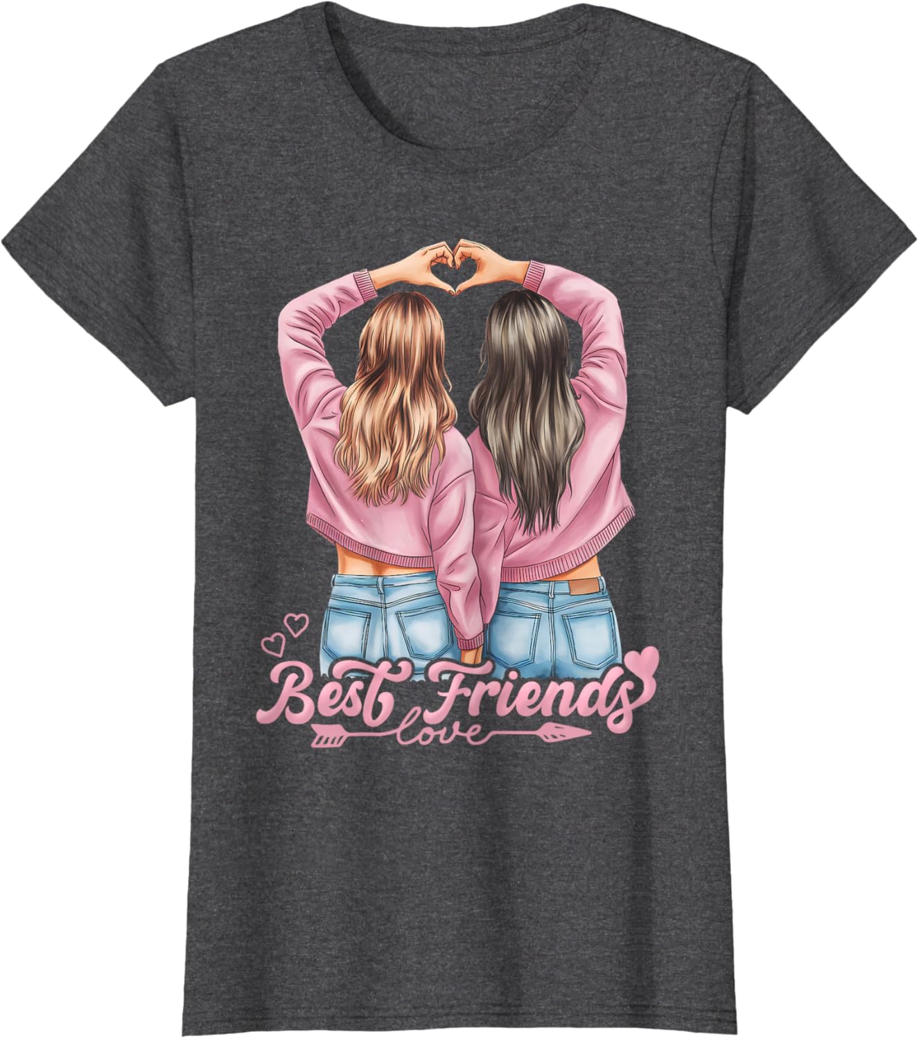 Best Friends Valentine's Day T-Shirt for Teenage Girls - Cute Friendship Tee - 3