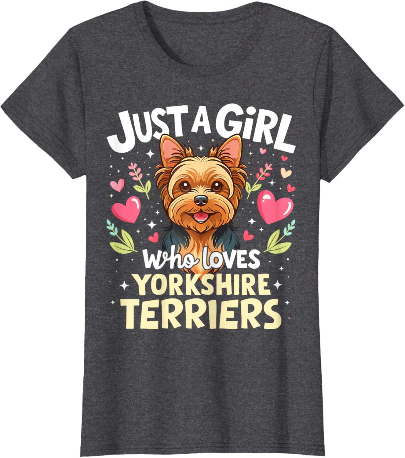 Cute Yorkshire Terrier Puppy T-Shirt for Pet Lover Girls - 15