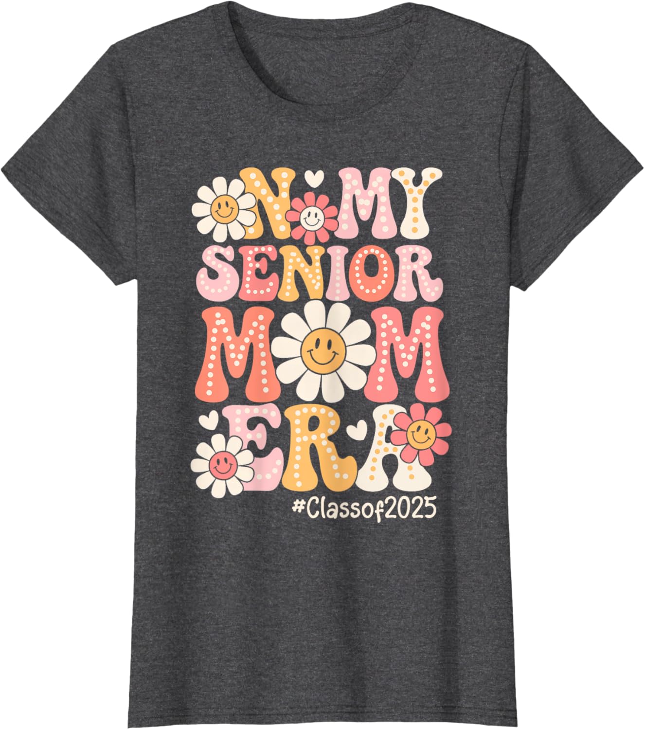 Groovy Senior Mom Era Class of 2025 T-Shirt for Proud Moms - 16