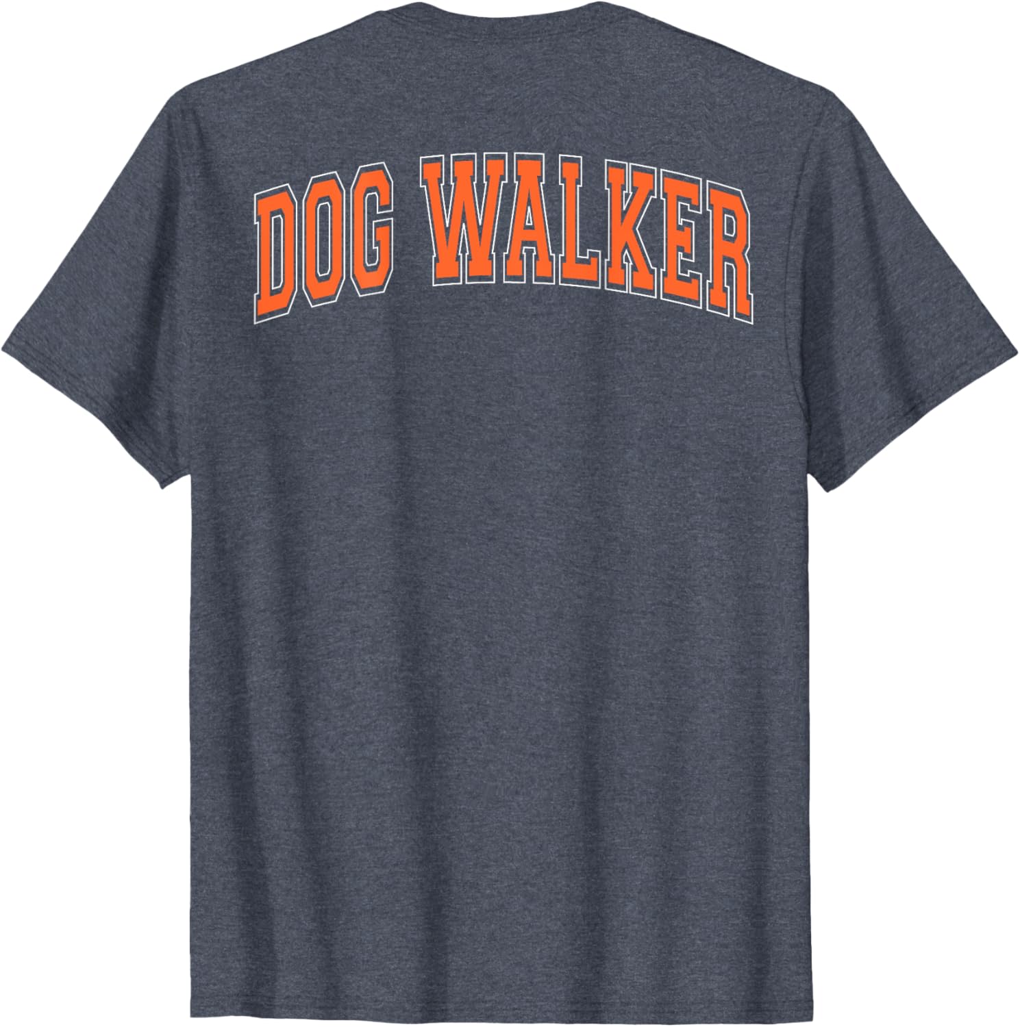 Retro Dog Walker T-Shirt with Arched Orange Letters for Pet Lovers - 6
