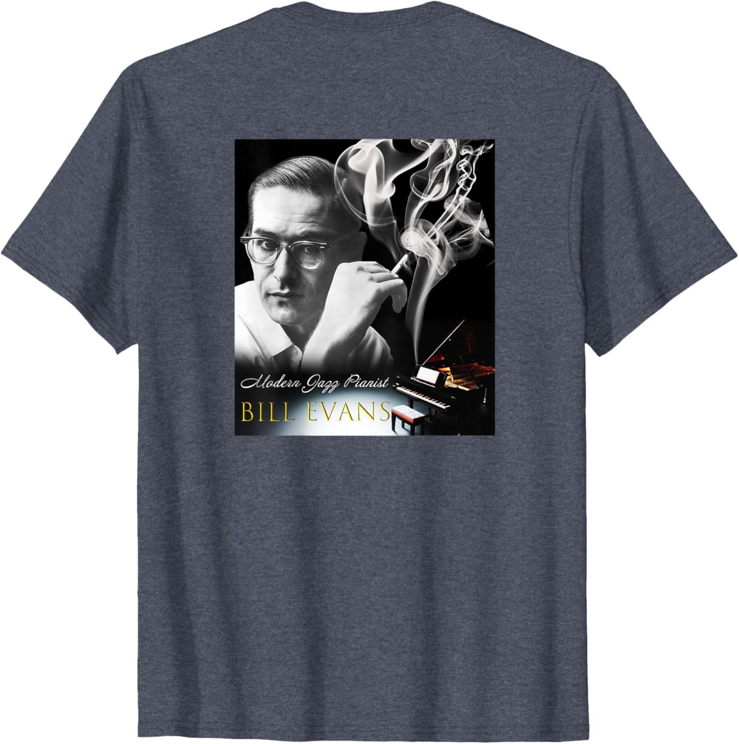 Bill Evans Back Printed T-Shirt for Music Lovers - Stylish and Comfortable - 14