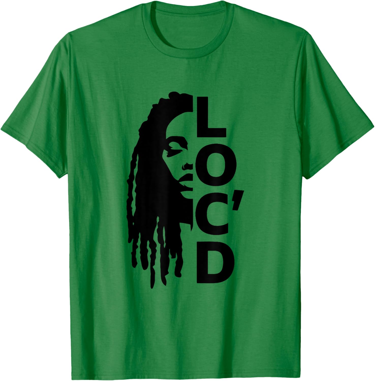 Loc'd For Life Afro Locs T-Shirt for Proud Black Melanin Women - 4
