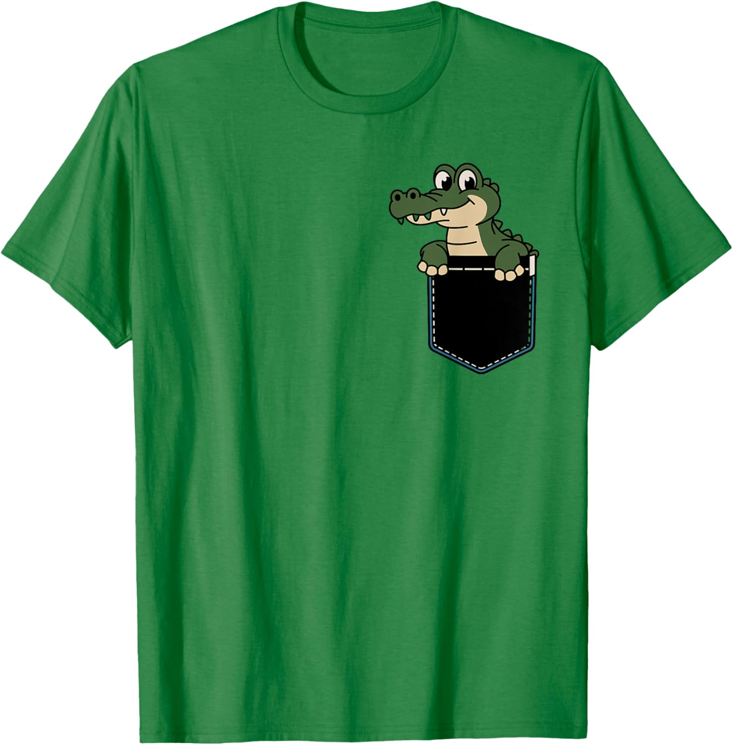 Funny Crocodile Pocket T-Shirt for Men and Women – Cute Animal Design - 19
