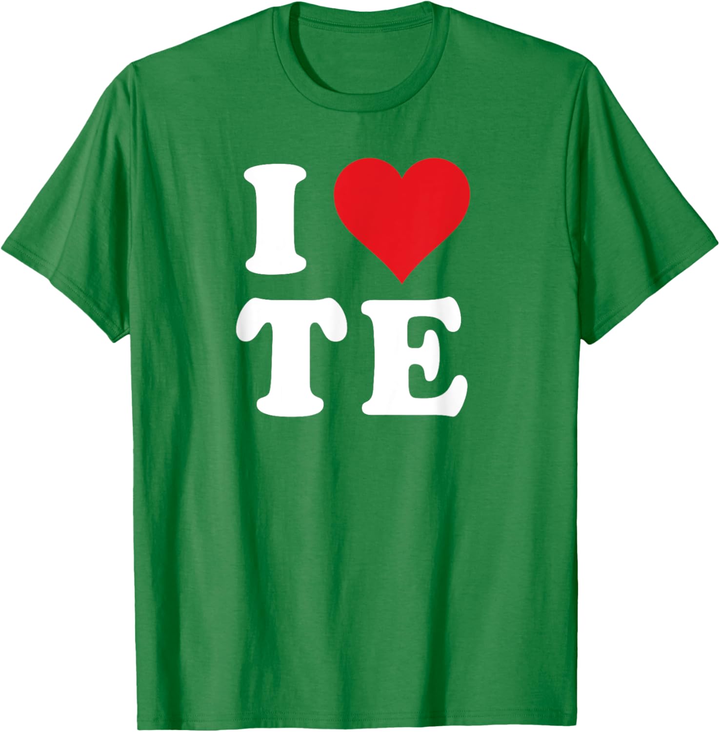 I Love TE Initials Heart T-Shirt for Personalization and Style - 6