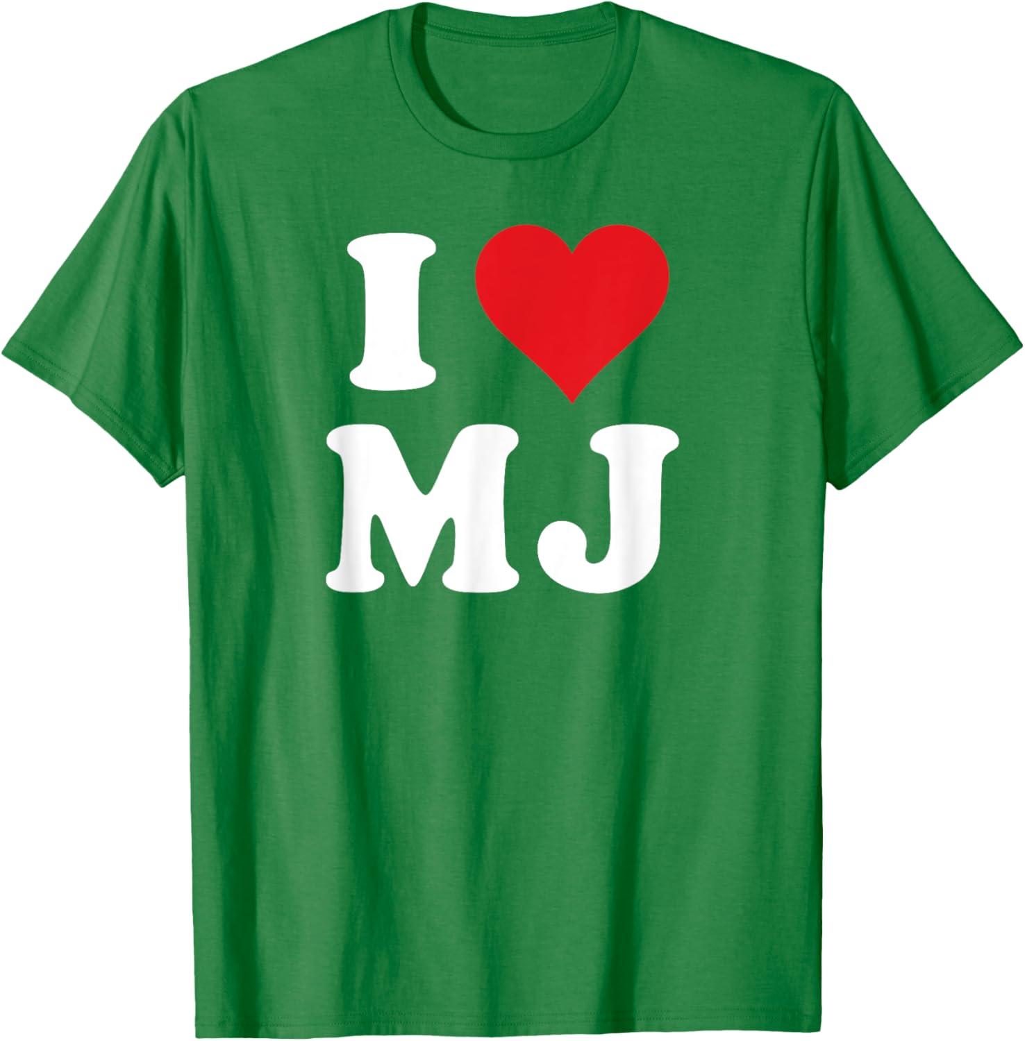 I Love MJ Initials Heart M J Personalized T-Shirt for Fans - 6