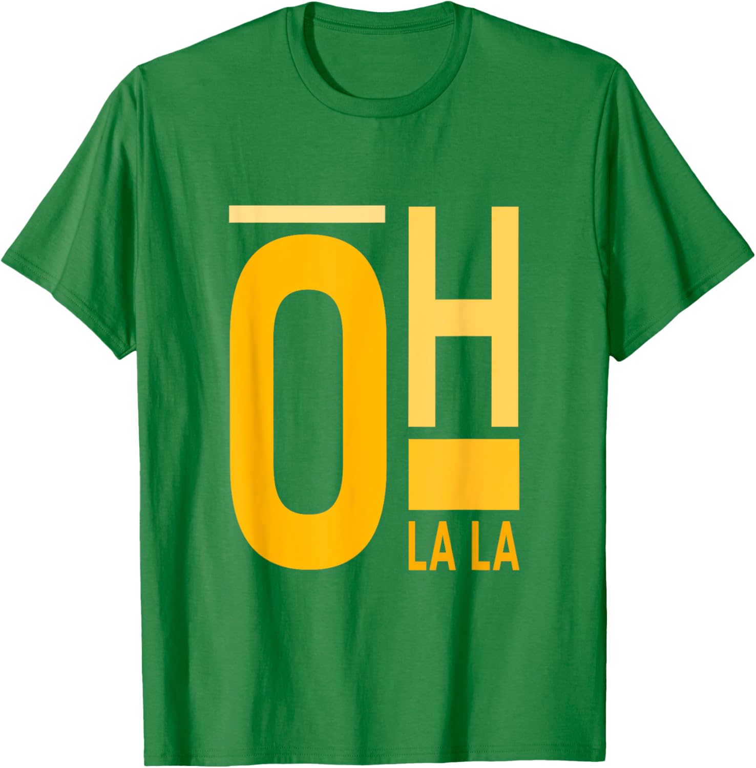 University Varsity Gold Oh La La T-Shirt for Stylish Students and Fans - 19