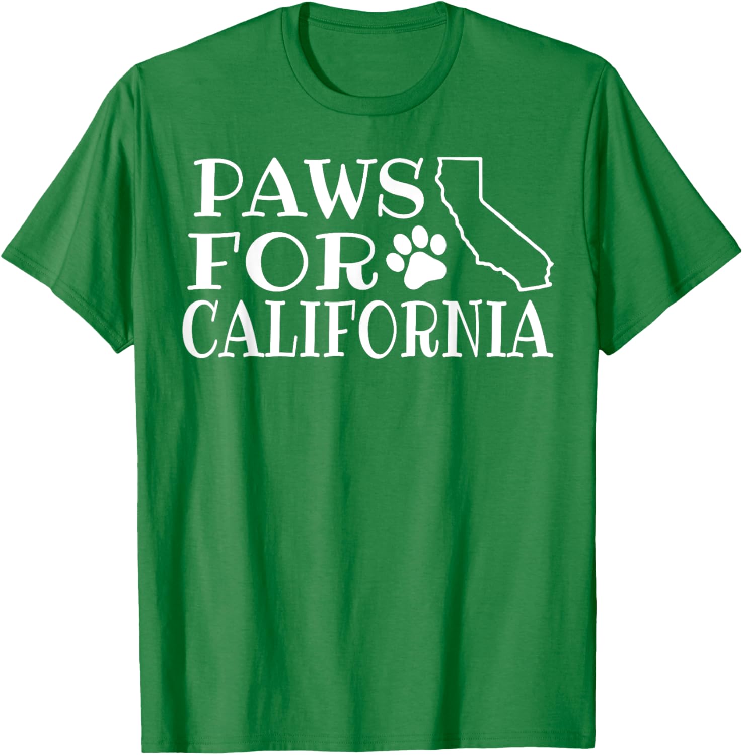 Paws For California Short Sleeve Tee for Adults and Kids - Black Small - 14