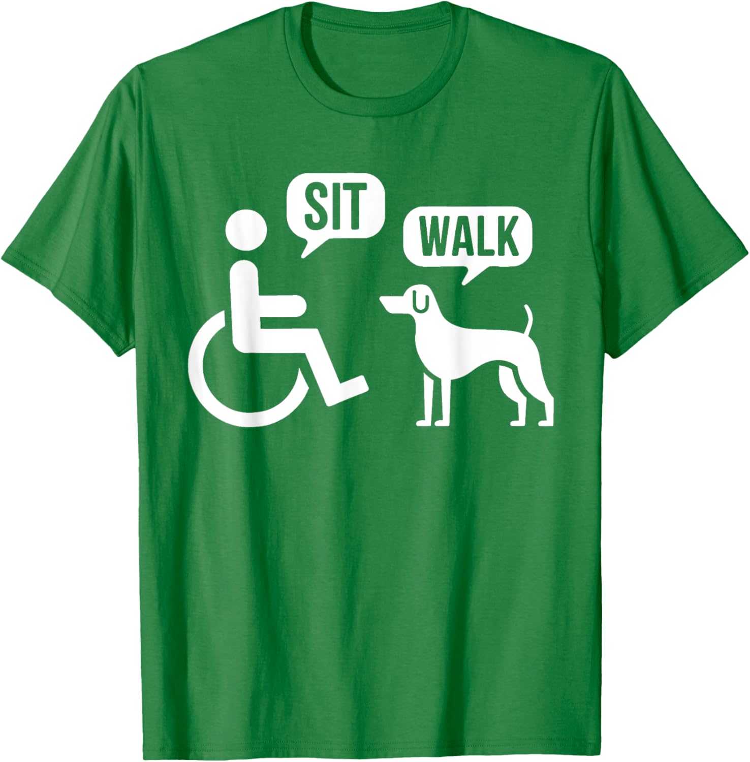 Funny Sit Walk Wheelchair User & Dog T-Shirt for Pet Lovers - 7