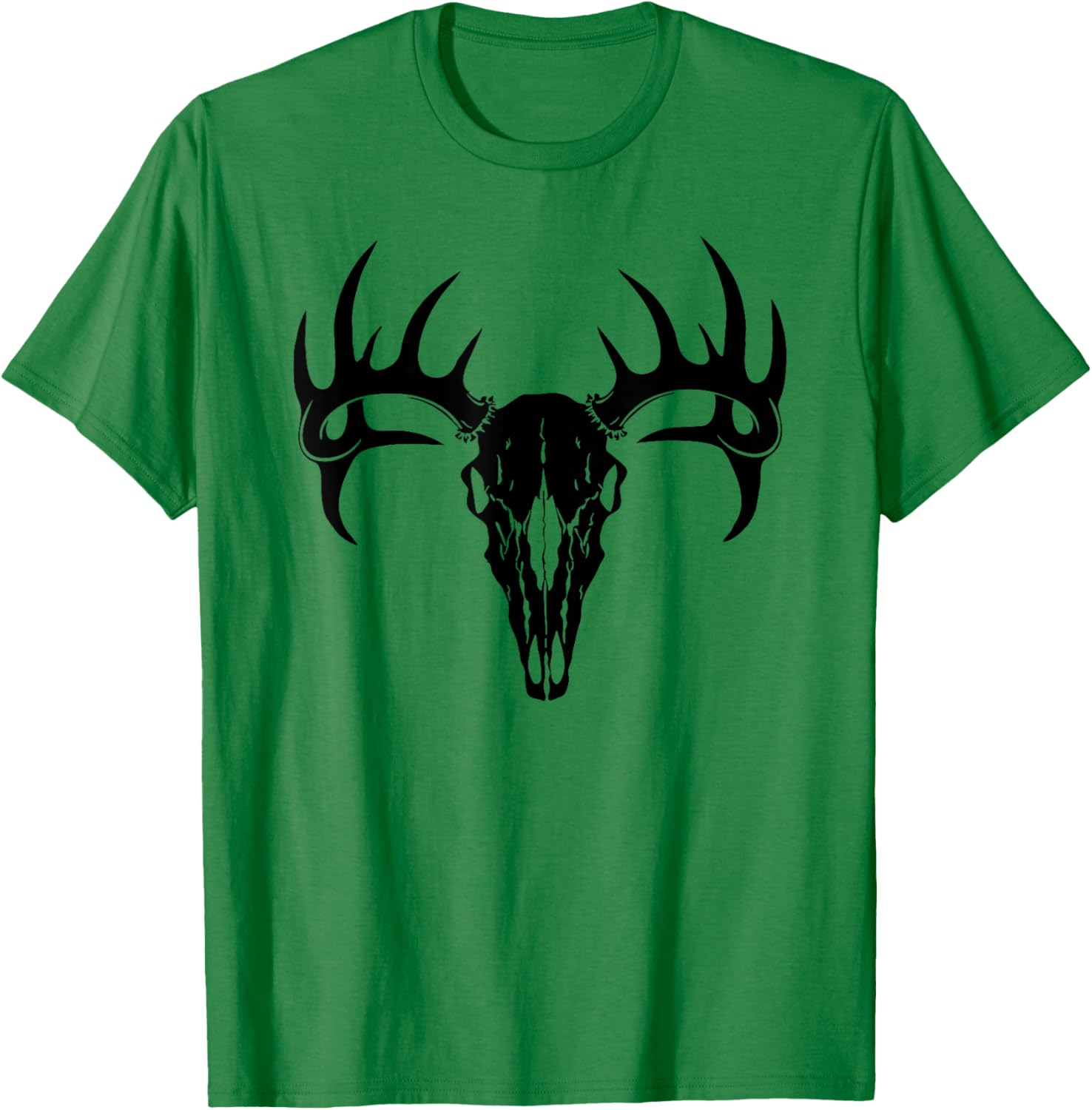 Stylish Deer Antler Deer Skull T-Shirt for Outdoor Enthusiasts - 1