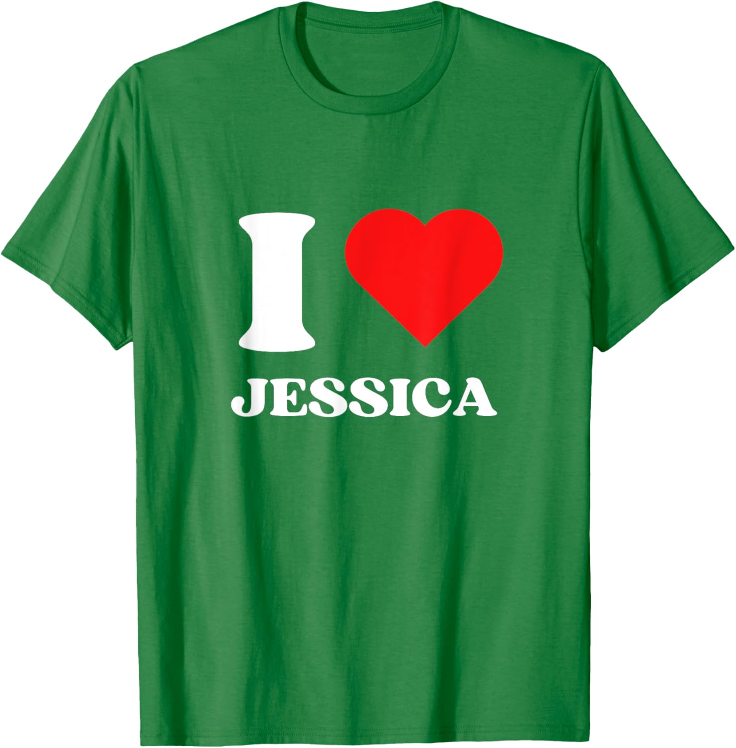 I Love Jessica Y2K Heart Graphic Valentine's Day T-Shirt for Women - 11
