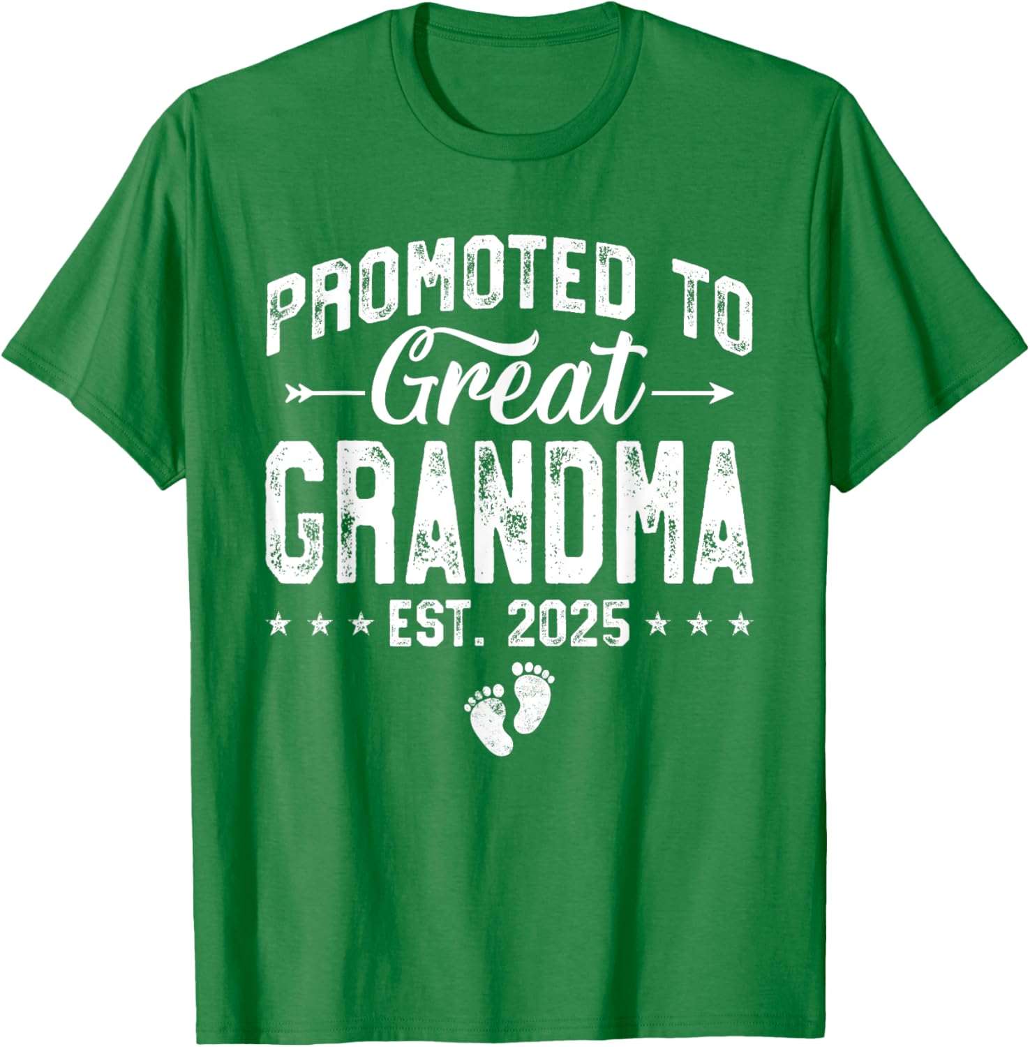 Promoted to Great Grandma 2025 Cute T-Shirt for New Grandparents - 26