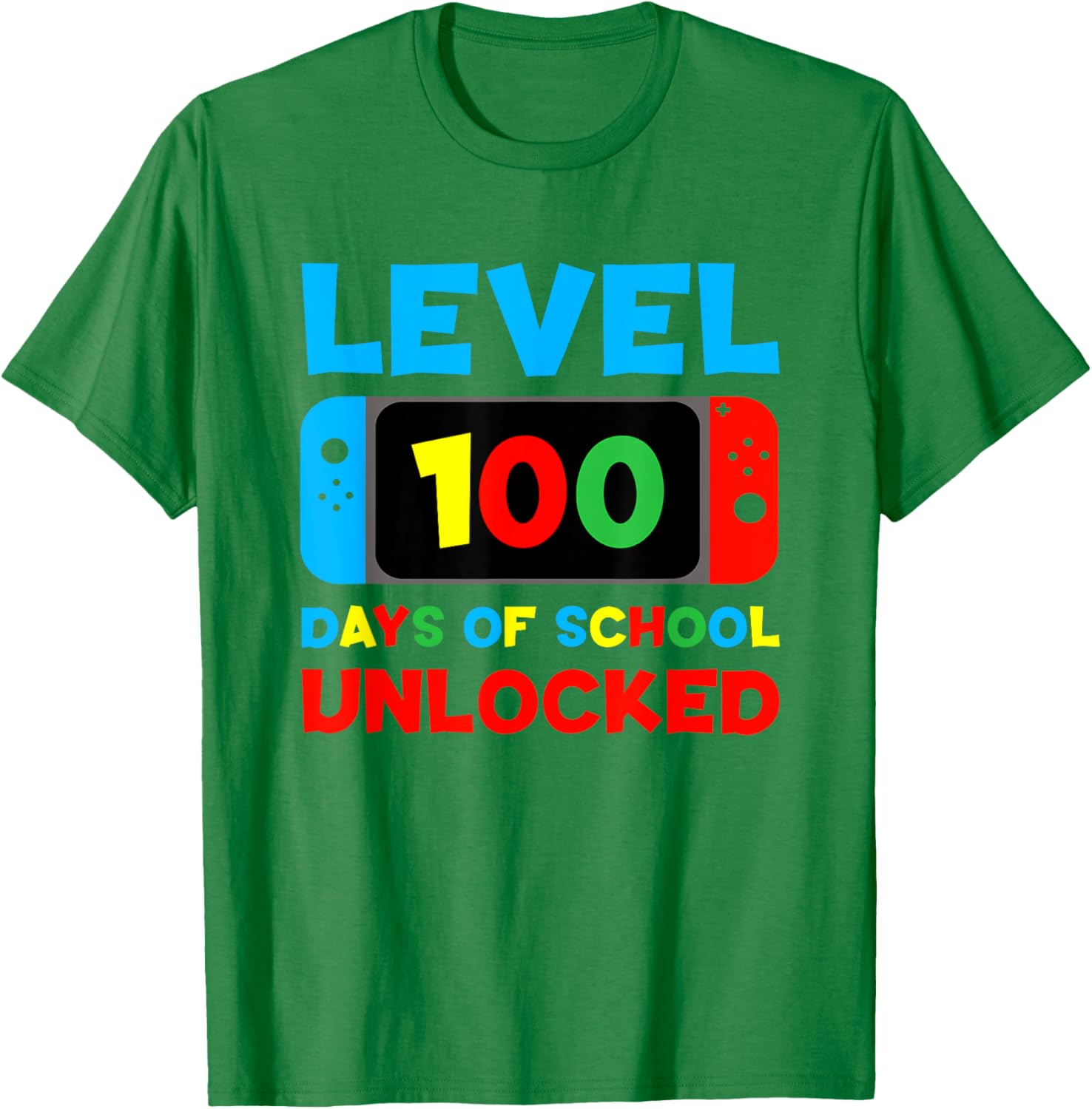 Level 100 Days of School Unlocked T-Shirt for Kids and Teens - 19