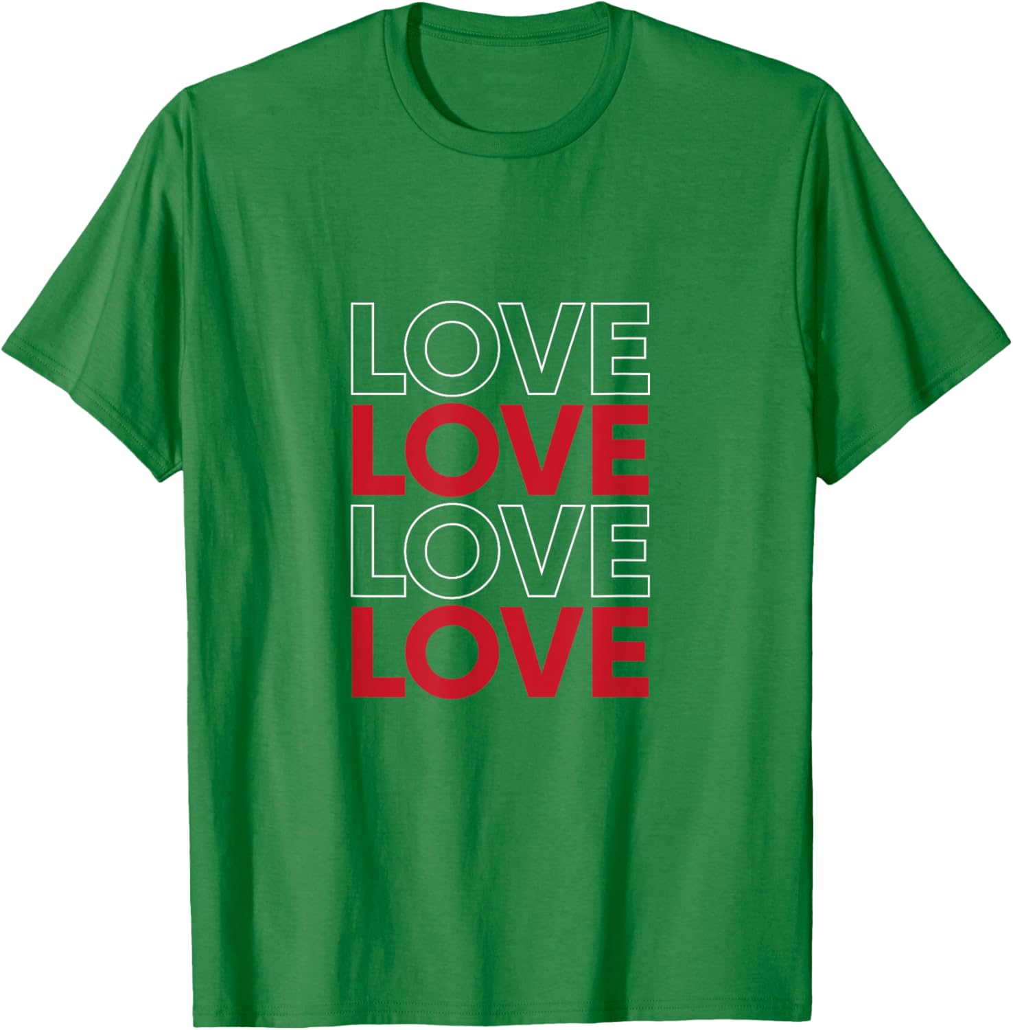 Bold Red Love Text Valentine's Matching Couple T-Shirt for Sweethearts - 17