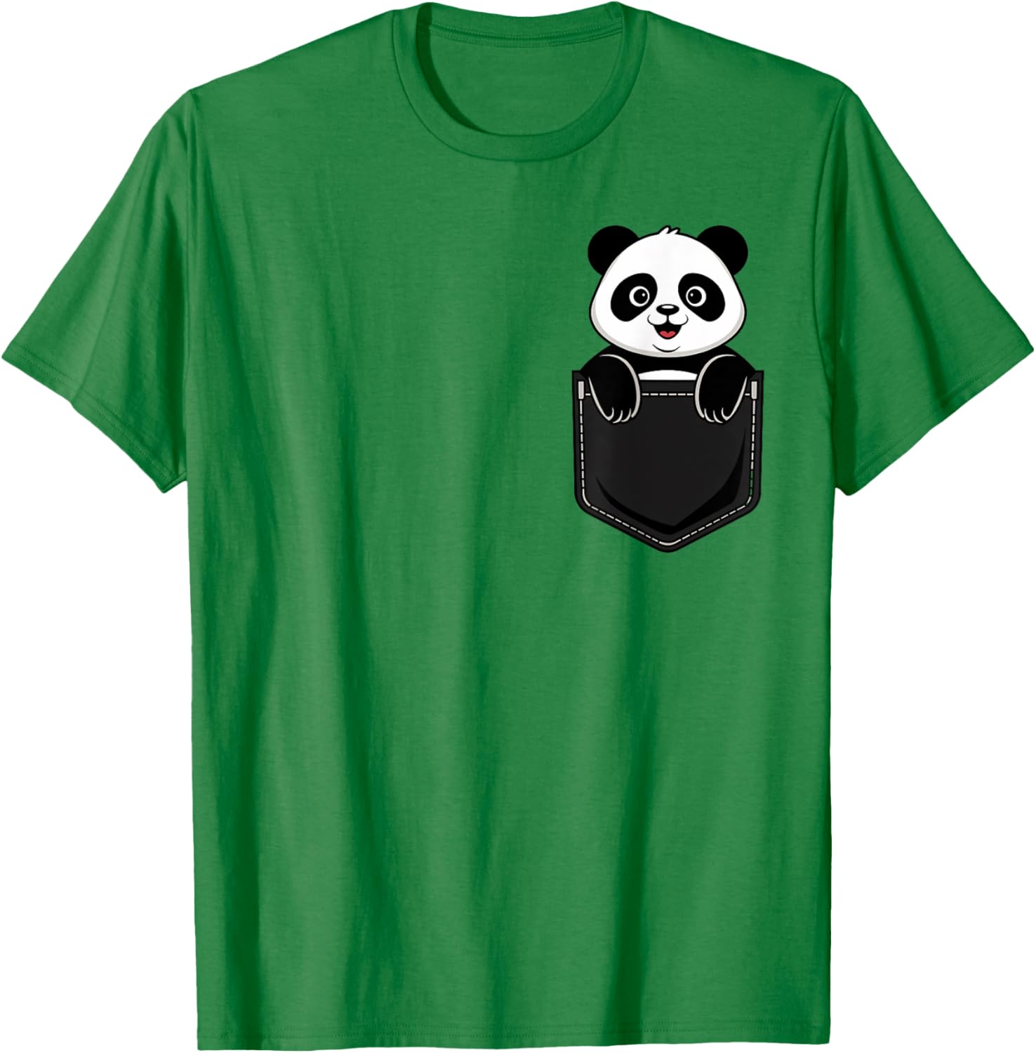 Cute Funny Panda T-Shirt for Men and Women Pocket Animal Design - 23