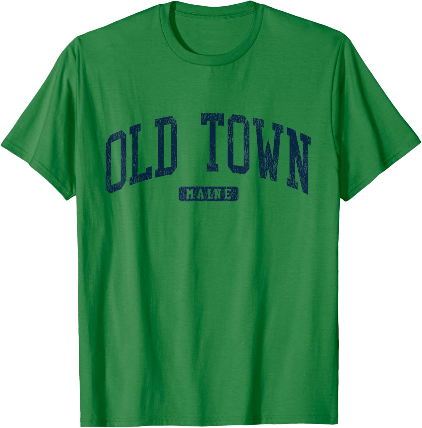 Old Town Maine University Style Blue T-Shirt for College Students - 17