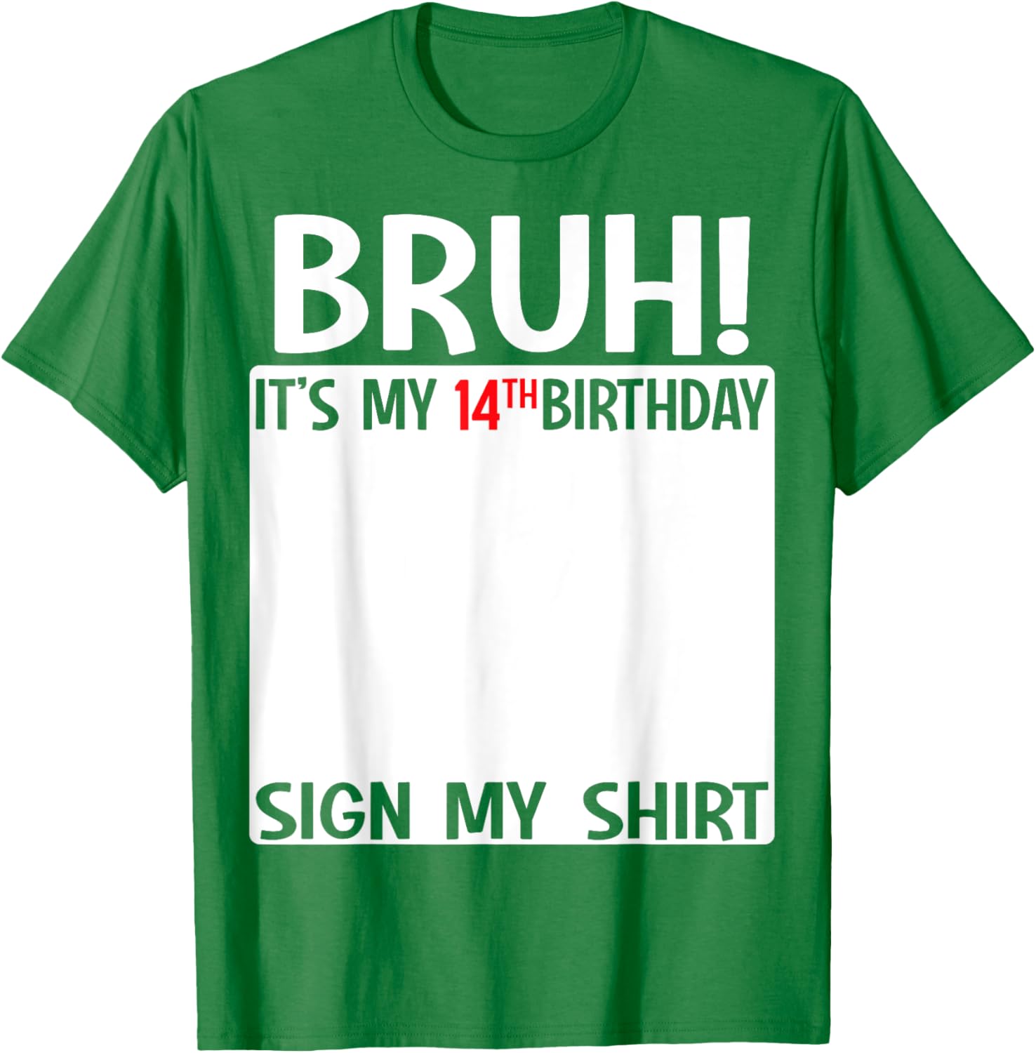 Cool 14th Birthday Sign My Shirt T-Shirt for Fun Celebrations - 19