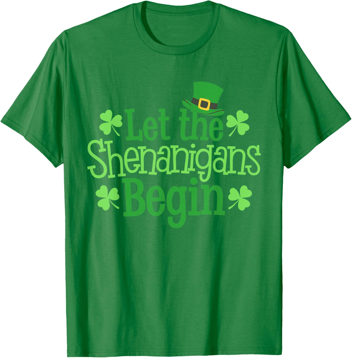 Funny Let The Shenanigans Begin St Patrick's Day Clover T-Shirt - 19