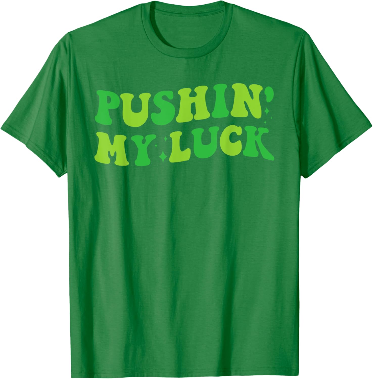 Funny Pushing My Luck St Patricks Day 2025 Groovy T-Shirt for Boys - 8