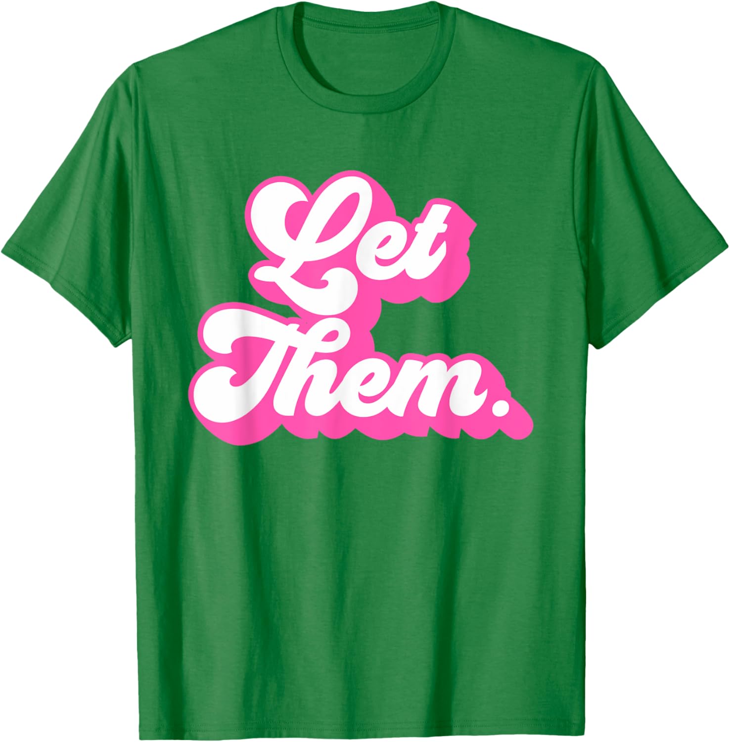 Groovy Retro Hot Pink Let Them T-Shirt for Girls and Women Fashion - 8