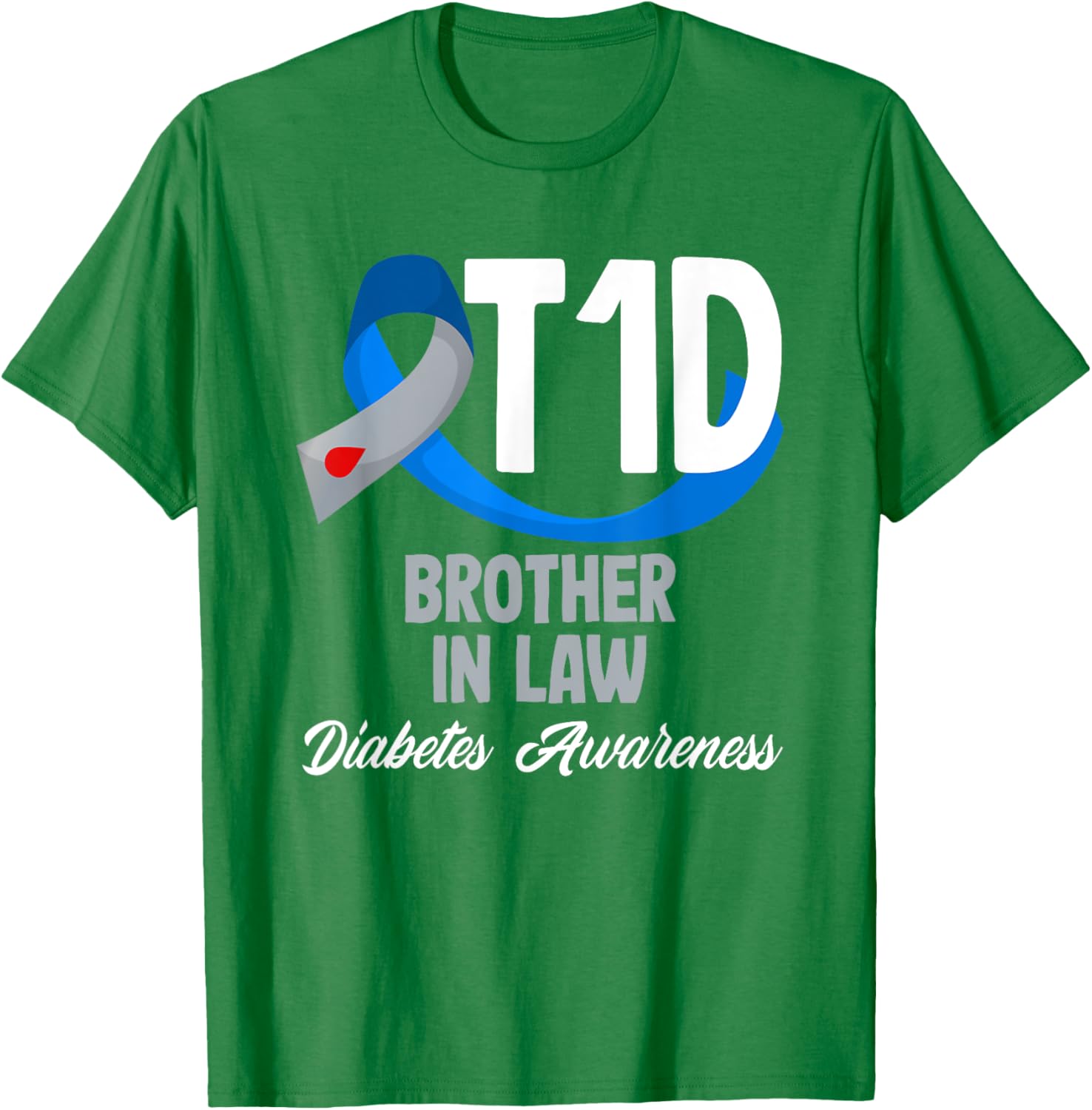 T1D Brother In Law Diabetes Awareness T-Shirt for Supportive Family Members - 13
