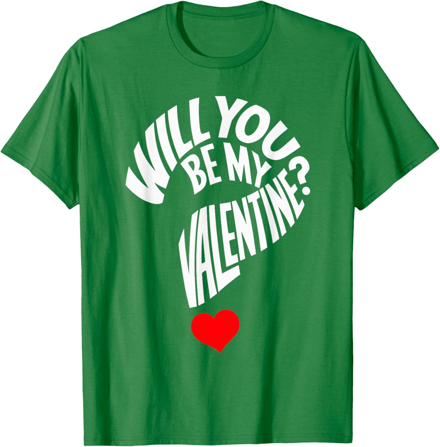 Cute Will You Be My Valentine Heart T-Shirt for Men, Women, and Kids - 12