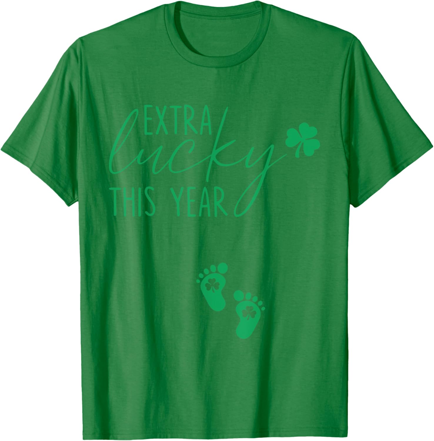 Extra Lucky St Patricks Day Pregnancy Announcement T-Shirt for Moms - 10
