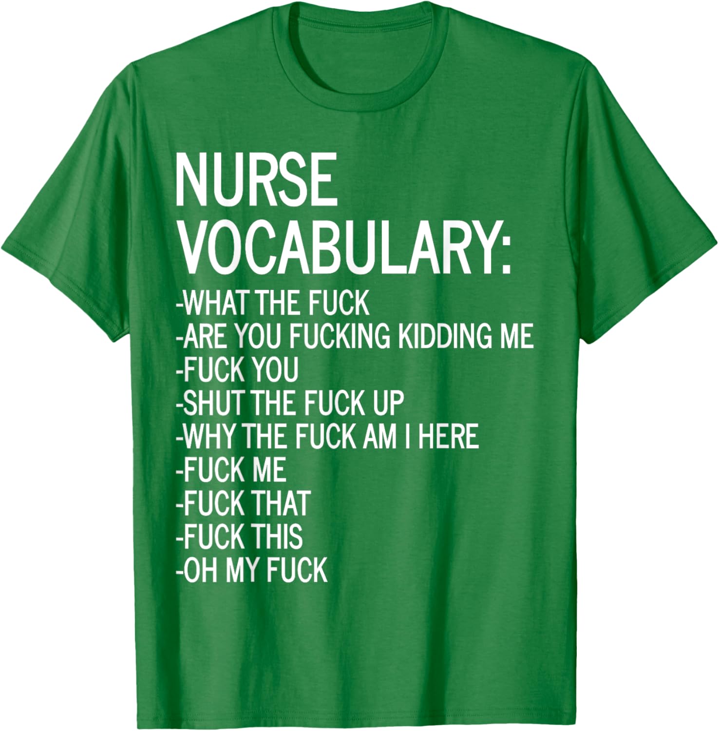 Nurse Vocabulary T-Shirt for Medical Professionals and Nursing Students - 9