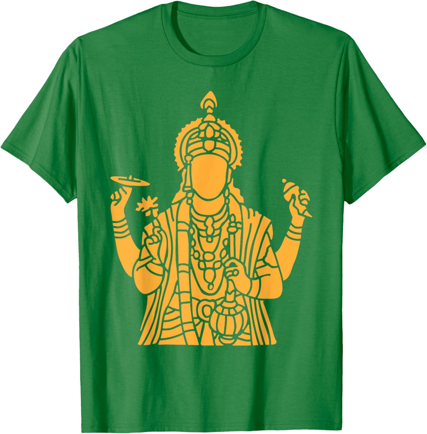 Vishnu Narayana Silhouette T-Shirt for Divine Pooja and Spiritual Wear - 5