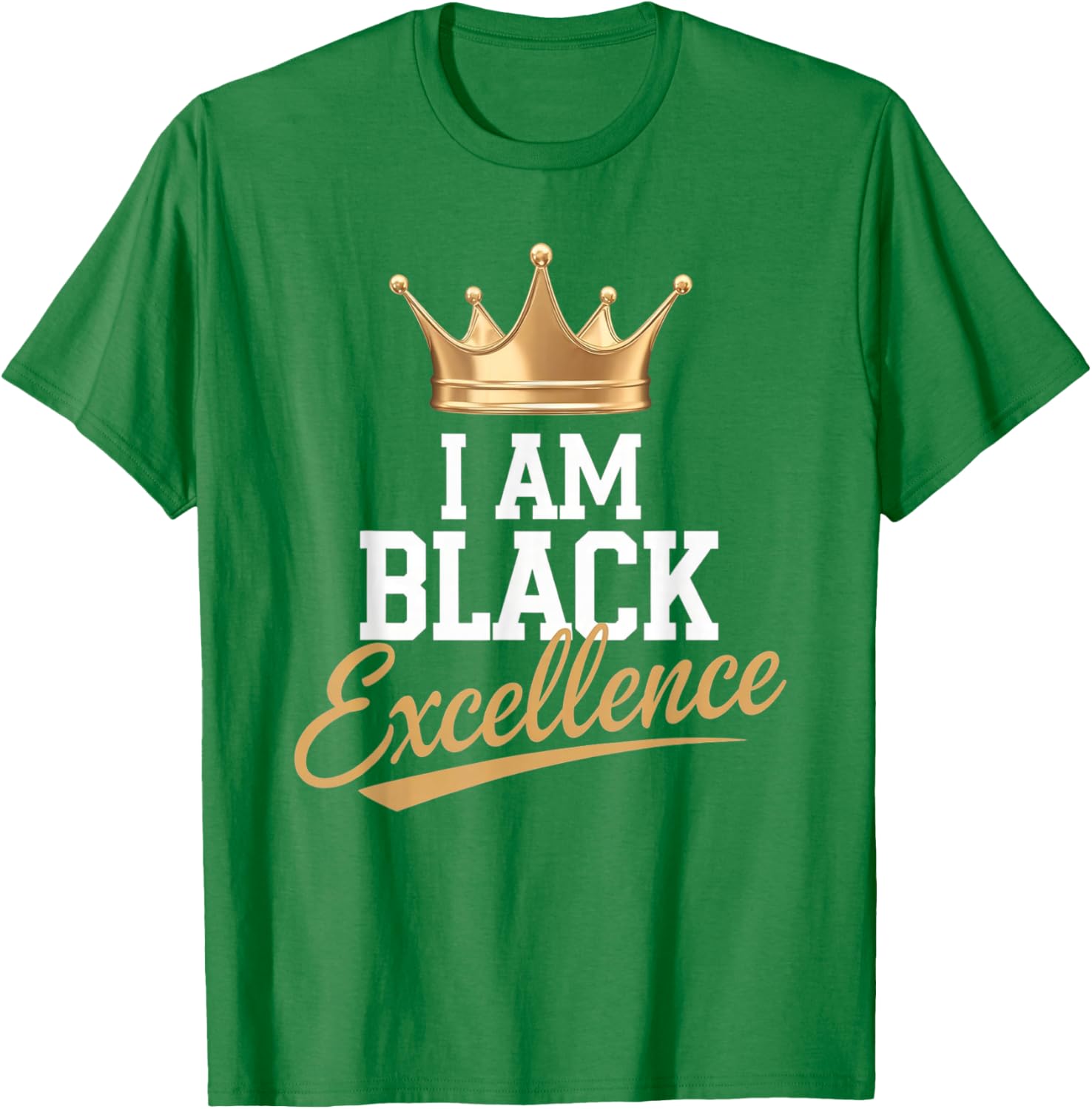 I AM BLACK EXCELLENCE Motivational Afro History T-Shirt for All Ages - 16