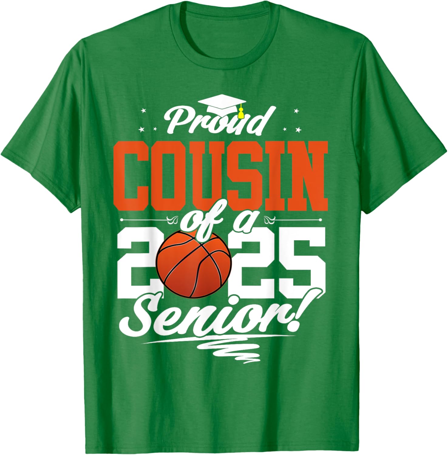 Proud Cousin of a 2025 Senior Graduate Basketball T-Shirt for Fans - 2