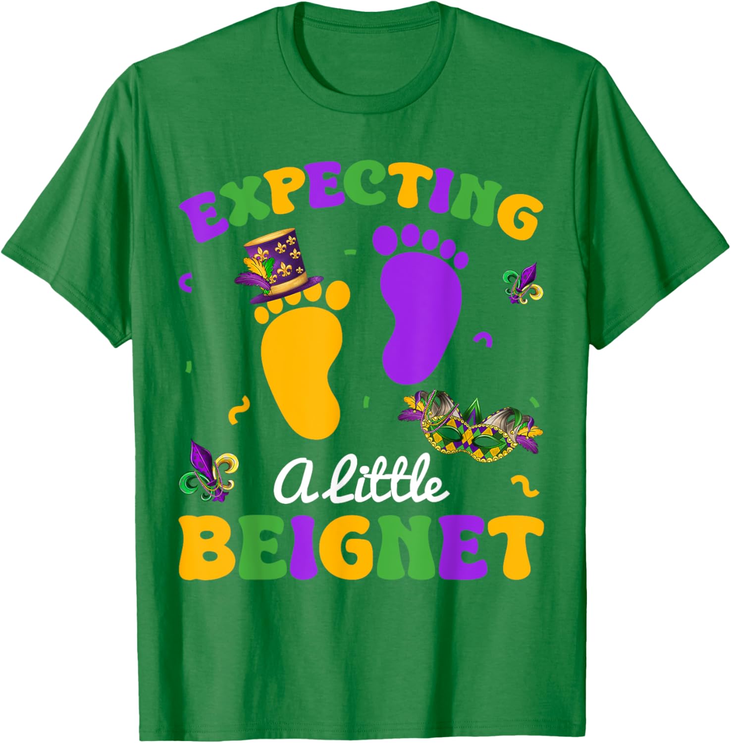 Expecting Baby Beignet Mardi Gras T-Shirt for Fun Pregnancy Celebrations - 4