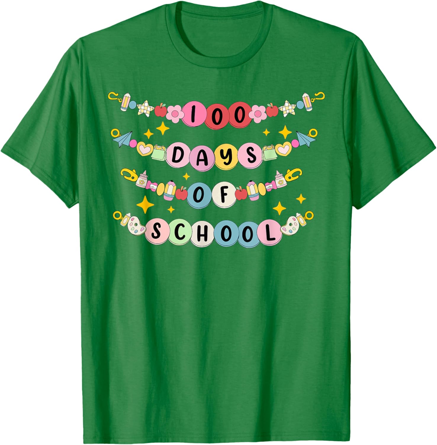 Happy 100 Days of School Bracelet and T-Shirt for Students and Teachers - 14