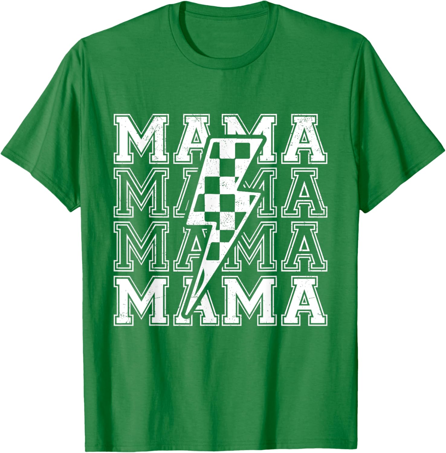 Mama Lightning Bolt Checkered T-Shirt for Cool Moms - Perfect Mother's Day Gift - 13