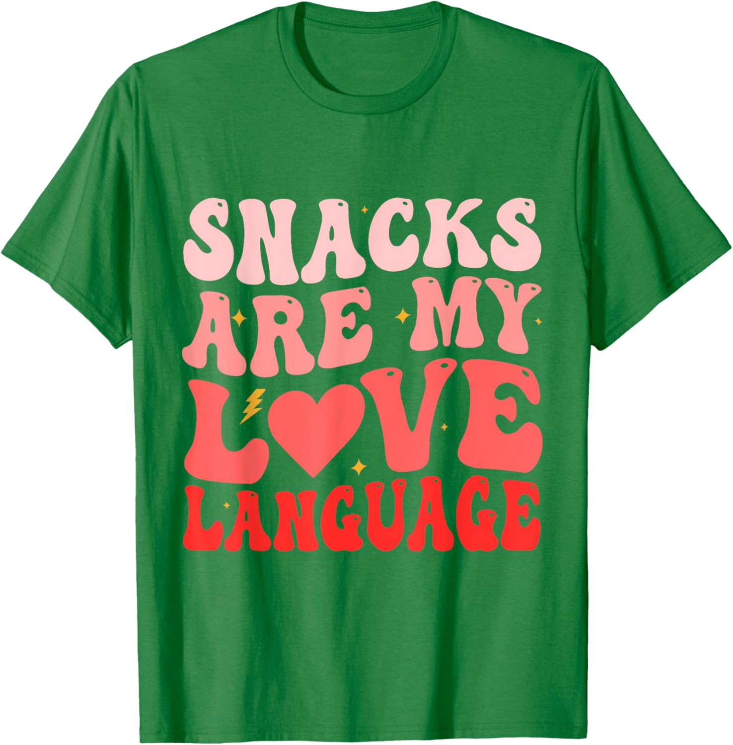 Funny Snacks Are My Love Language Valentine's Day T-Shirt for Foodies - 7