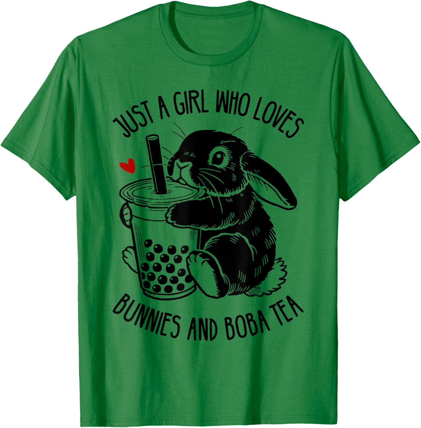Just A Girl Who Loves Bunnies and Boba Tea Holland Lop T-Shirt - 4