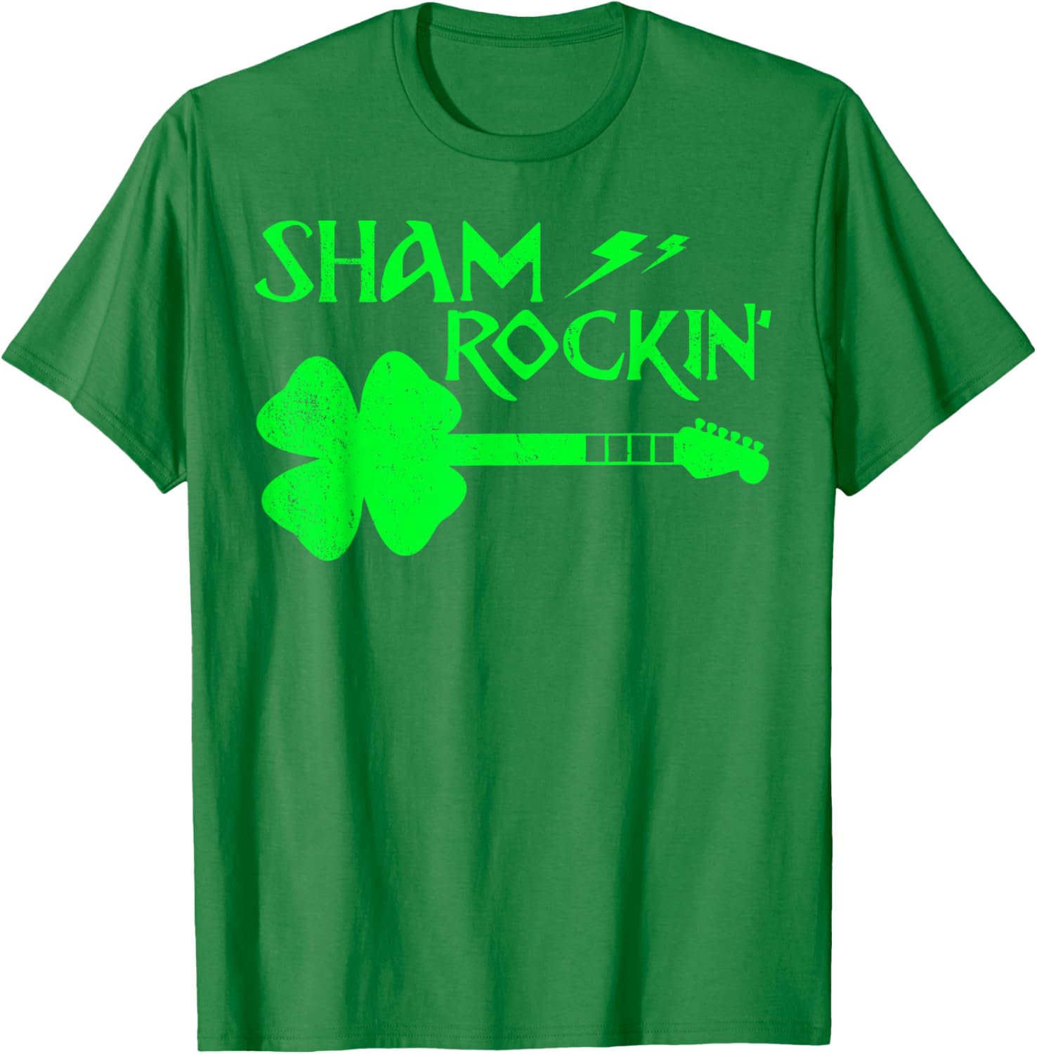 Sham Rockin’ Shamrock Guitar T-Shirt for St. Patrick's Day Celebrations - 16