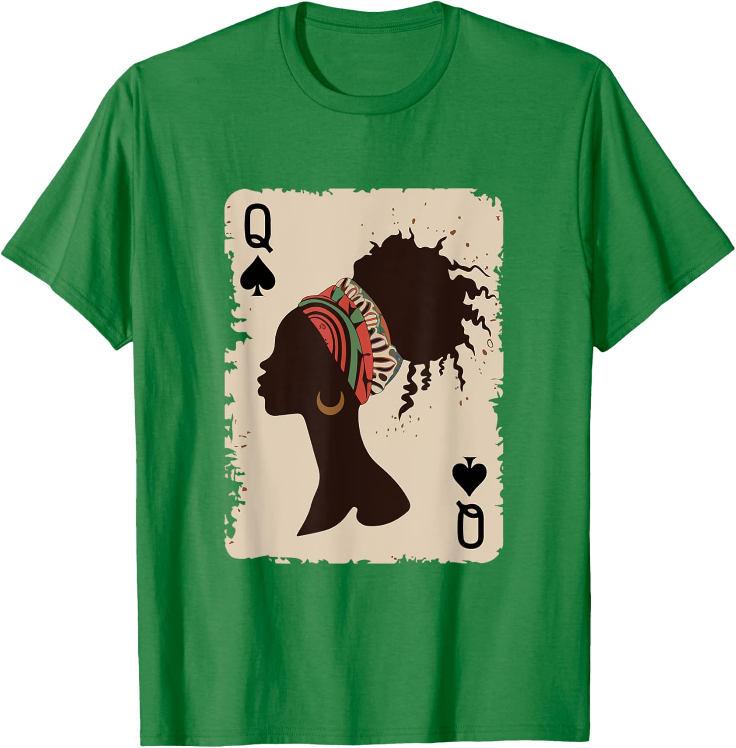 Black Queen Afro T-Shirt Proud Melanin Design for African American Women - 1